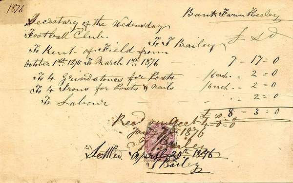1876 rent of football field in heeley
