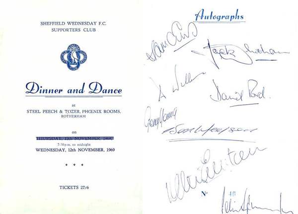 Sheffield wednesday supporters club dinner and dance